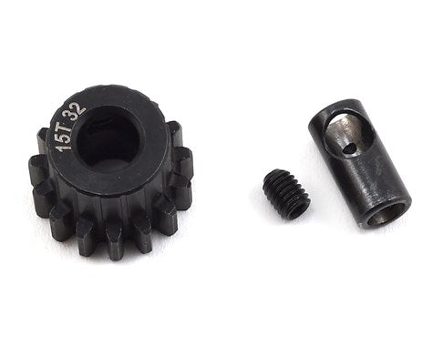 ProTek RC Steel 32P Pinion Gear w/3.17mm Reducer Sleeve (Mod .8) (5mm Bore) (15T) (PTK-8058) Amain Hobbies