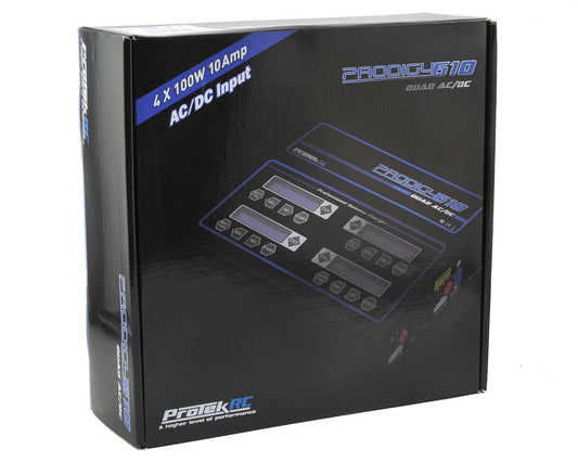 ProTek RC "Prodigy 610 QUAD AC" LiHV/LiPo AC/DC Battery Charger (6S/10A/100W x 4) (PTK-8517) Amain Hobbies