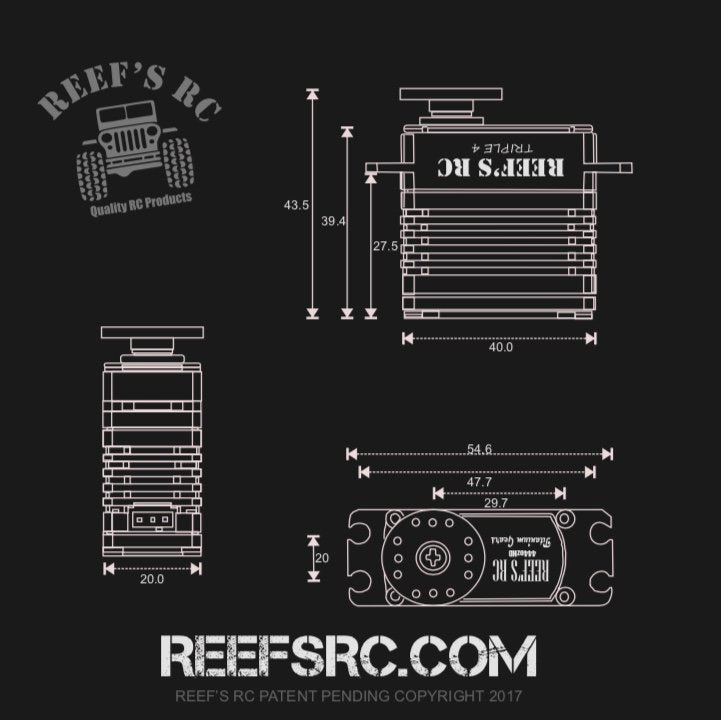 Reefs RC Triple4 444HD Servo (SEHREEFS02) (DISCONTINUED) HRP