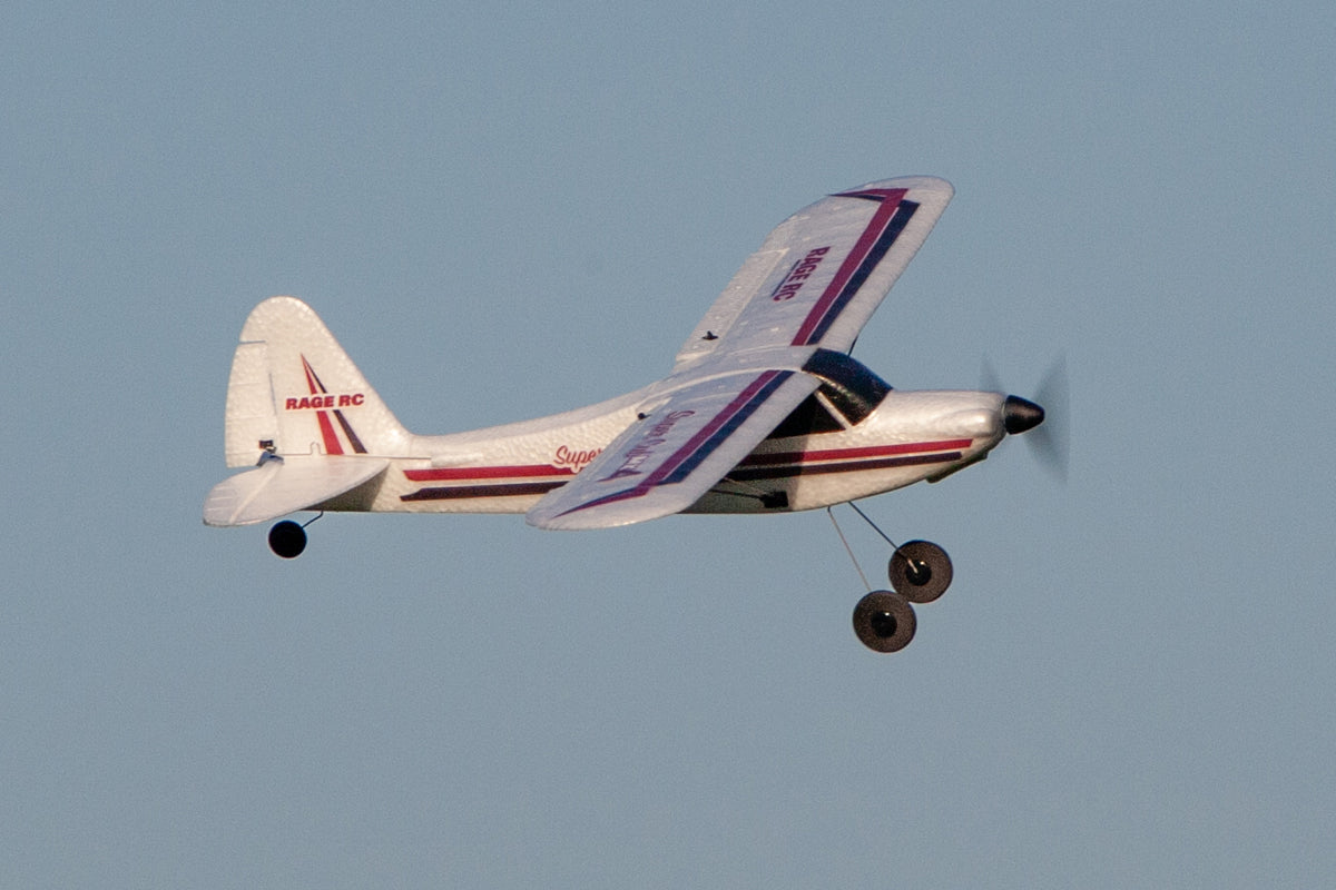 RAGE RC Super Cub MX4 Micro EP 4-Channel RTF Airplane with PASS System (RGRA1114) HRP