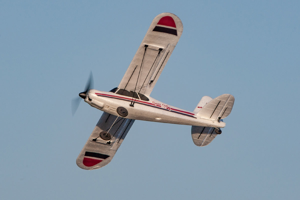 RAGE RC Super Cub MX4 Micro EP 4-Channel RTF Airplane with PASS System (RGRA1114) HRP