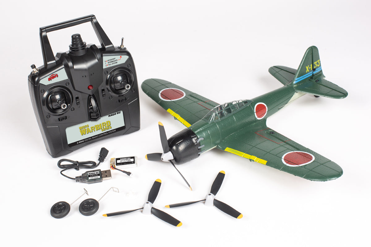 Rage Mitsubishi A6M Zero Micro RTF Airplane w/PASS System (RGRA1306) HRP