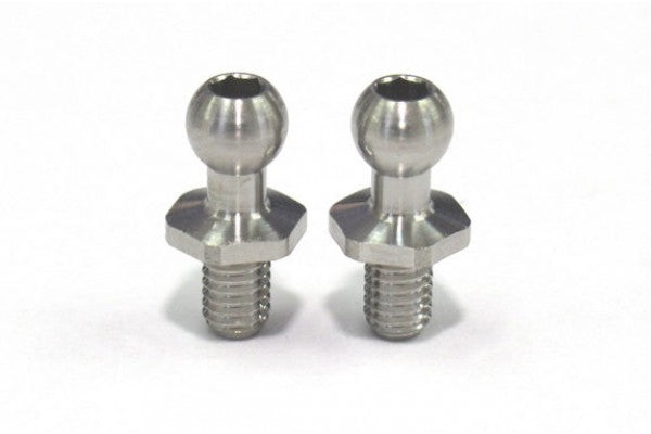 Reve D: SPM TITANIUM ROD END BALL S (4.3mm, SCREW LENGTH 4.5MM, 2 PIECES) (RT-006SA) Vertex RC