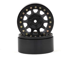 SSD RC D Hole 1.9" Steel Beadlock Crawler Wheels (Black) (2) (SSD00003) Amain Hobbies