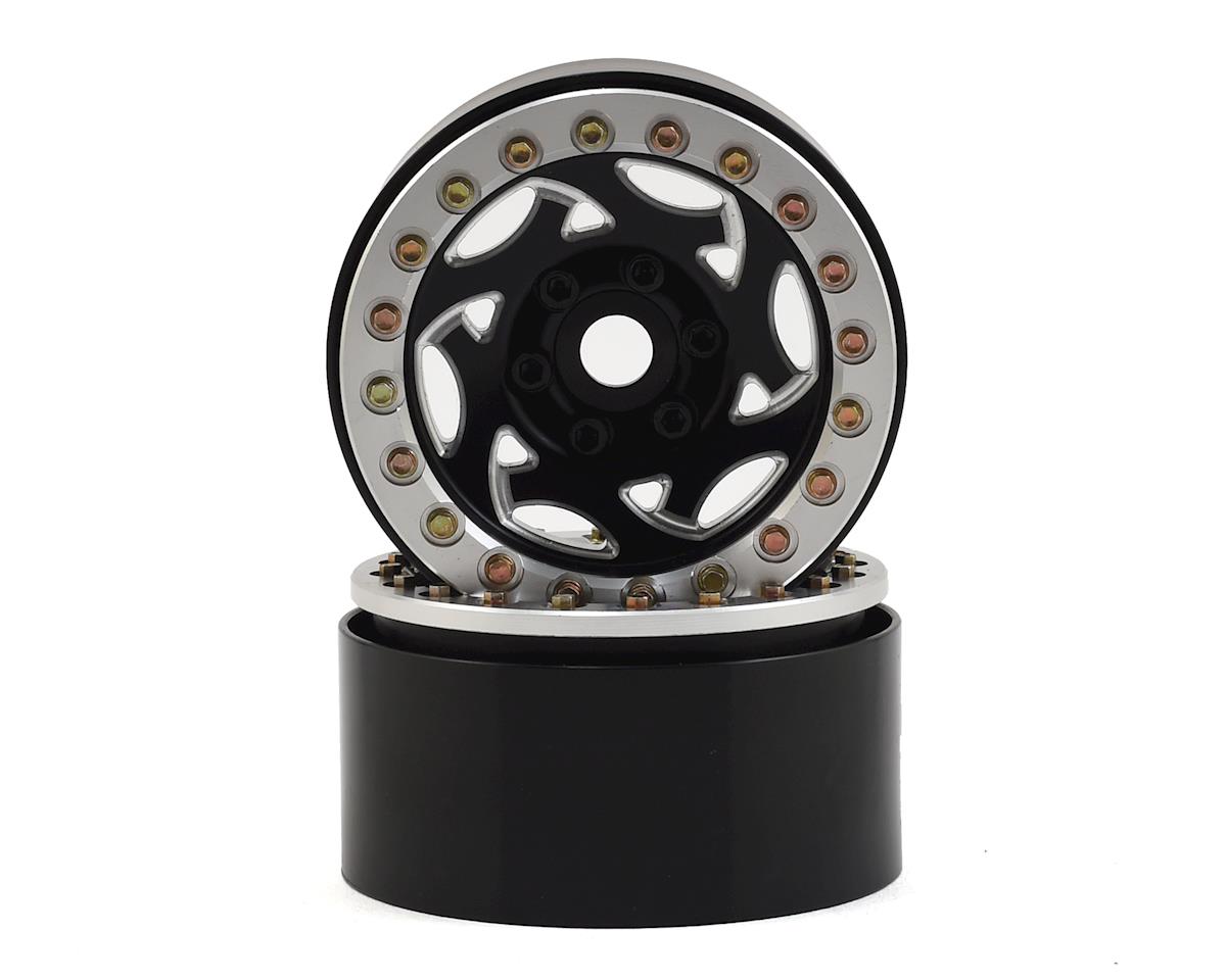 SSD RC 1.9"" Champion Beadlock Wheels (Black/Silver) (SSD00242) Amain Hobbies