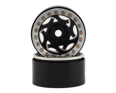 SSD RC 1.9"" Champion Beadlock Wheels (Black/Silver) (SSD00242) Amain Hobbies