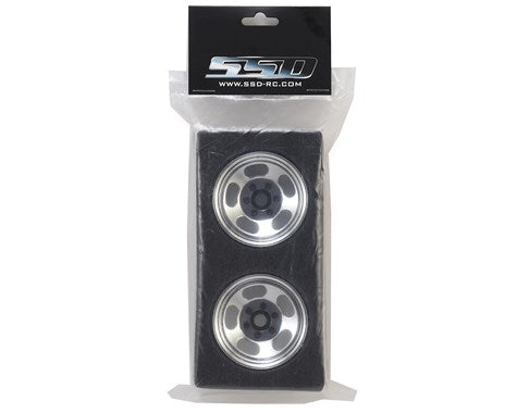 SSD RC Slot 1.9” Steel Beadlock Wheels (Chrome) (SSD00276) Amain Hobbies