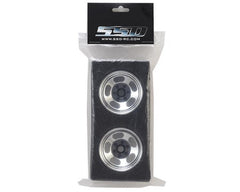SSD RC Slot 1.9” Steel Beadlock Wheels (Chrome) (SSD00276) Amain Hobbies