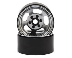 SSD RC Slot 1.9” Steel Beadlock Wheels (Chrome) (SSD00276) Amain Hobbies