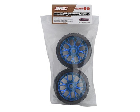 SRC Terrain Crusher Belted Tire (Blue)- E Revo 2 C1002BC Sweep Racing