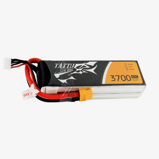 Tattu 3700mAh 45C 4S1P Lipo Battery Pack With XT60 Plug