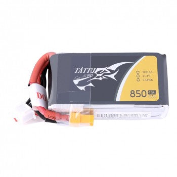 Tattu 850mAh 11.1V 45C 3S1P Lipo Battery Pack with XT30 Plug GensTattu