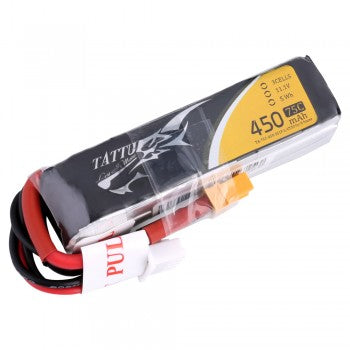 Tattu 450mAh 11.1V 75C 3S1P LiPo Battery Pack with XT30 plug - Long for H Frame GensTattu