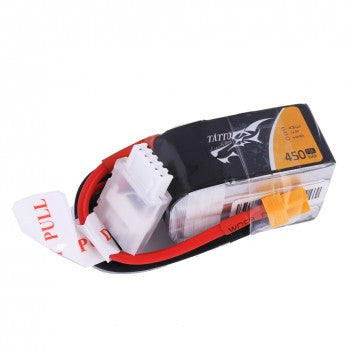 Tattu 14.8V 75C 4S1P 450mAh Lipo Battery Pack with XT30 Plug GensTattu