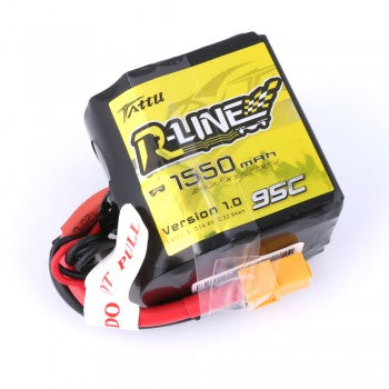 Tattu R-Line 1550mAh 95C 4S1P Square Lipo Battery Pack with XT60 Plug GensTattu