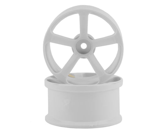 Topline DRS-5 Super High Traction Drift Wheels (White) (2) (7mm Offset) w/12mm Hex (TDW-076WH) Amain Hobbies