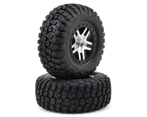 Traxxas BFGoodrich Mud TA Rear Tires (2) (Satin Chrome) (S1) (6873X) TRAXXAS