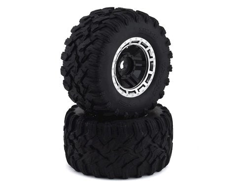 Traxxas Maxx All-Terrain Pre-Mounted Tires (Black/Chrome) (2) (8972X) TRAXXAS