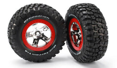 Traxxas Tires & Wheels Asmm Red Beadlock (2) 2WD R 4WD F R (5867) TRAXXAS