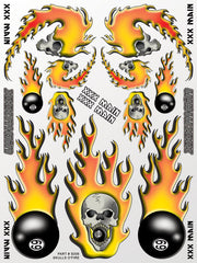 XXX Main Racing Skulls O'Fire Sticker Sheet XXXS006 HRP