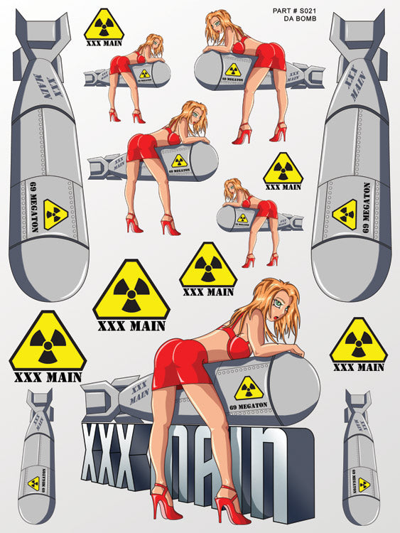 XXX Main Racing: Da Bomb Sticker Sheet HRP