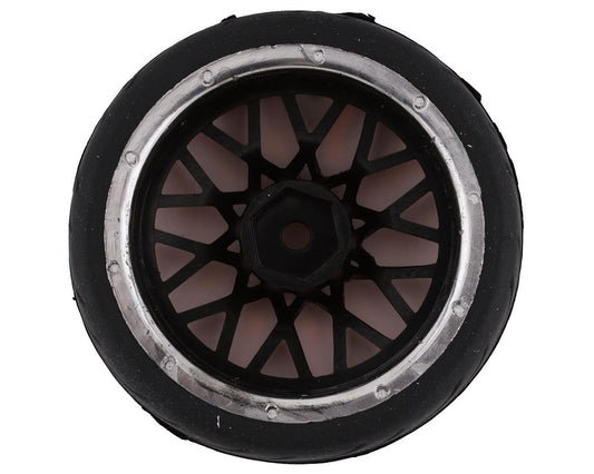 Yeah Racing Spec T Pre-Mounted On-Road Touring Tires w/LS Wheels (Red) (4) w/12mm Hex & 3mm Offset (WL-0108) Yeah Racing