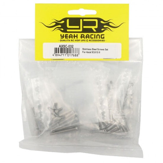 Yeah Racing Stainless Steel Screws Set for Axial SCX10 III (AXSC-032) Yeah Racing