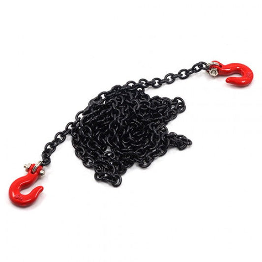 Yeah Racing 1/10 RC Rock Crawler Accessory 96cm Long Chain and Hook Set Black (YA-0357BK) Yeah Racing