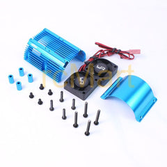 Yeah Racing 1/8 Twin Fan Aluminum Heat Sink w/2 Fans (Blue) (40.8mm diameter) (YA-0261BU) Yeah Racing