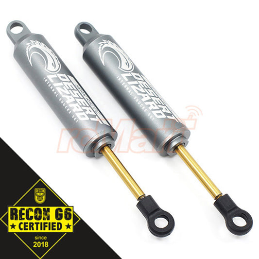 Yeah Racing: 90MM DESERT LIZARD TWO STAGE INTERNAL SPRING DAMPER PAIR GUN METAL FOR 1/10 CRAWLER 'G6 CERTIFIED'