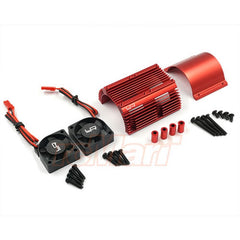 Yeah Racing Heat Sink with Twin Tornado High Speed Fans Sets For 1:8 Motors (YA-0261RD) Yeah Racing