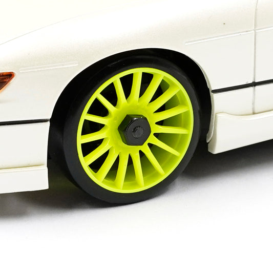 Yeah Racing Plastic Wide Rim Set 11mm (OFFSET 0 +1 +2 +3) White for 1/28 AWD MINI-Z