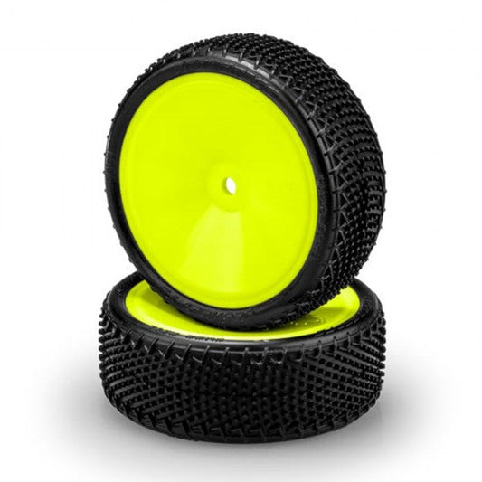 JConcepts JConcepts Pre-Mounted Fuzz Bite LP Wide 2WD Front Tire 2 pcs w/ Rim For 1/10 RC 2WD Buggy HRP