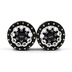Yeah Racing 1.55 Aluminum CNC 9 Spoke Beadlock Wheel 2pcs (WL-0176BK)