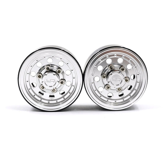 Yeah Racing 1.55 Aluminum CNC 10 Spoke Beadlock Rims 2pcs (WL-0177SV)