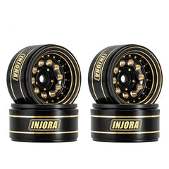 INJORA 1.0" 39g/Pcs Brass Beadlock Wheels Negative Offset 2.65mm For 1/24 1/18 RC Crawlers (W1008)