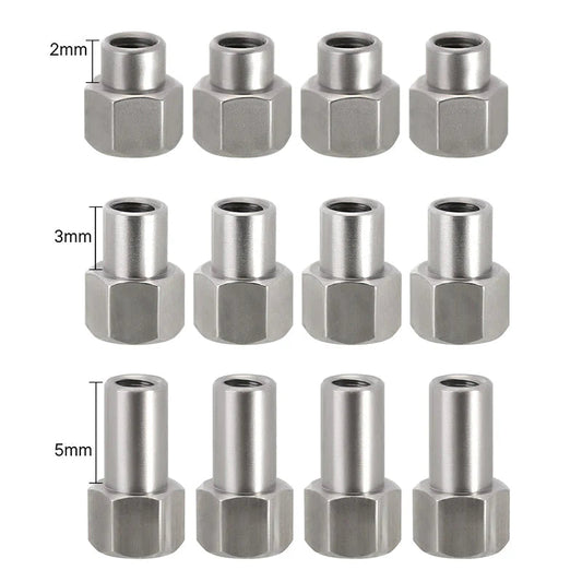INJORA 4PCS 2/3/5mm M2 Long Nuts for 1/24 SCX24 AX24 INJORA
