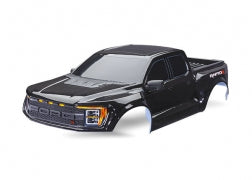 Traxxas Body, Ford Raptor R, complete (black) (includes grille, tailgate trim, side mirrors, decals, & clipless mounting) (10112-BLK) TRAXXAS