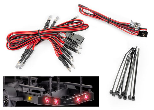 Traxxas Wire harness, LED lights/ zip ties (10)/ zip tie mounts (4) (fits #10350 & 10650 boat trailers) (10349X)
