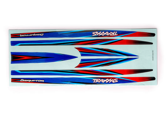 Traxxas Disruptor Hull Blue Decal Set (10698-Blue) TRAXXAS