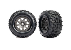 Traxxas Gray Rear Wheels w/ Sledgehammer Tires (2)(10770-GRAY) TRAXXAS