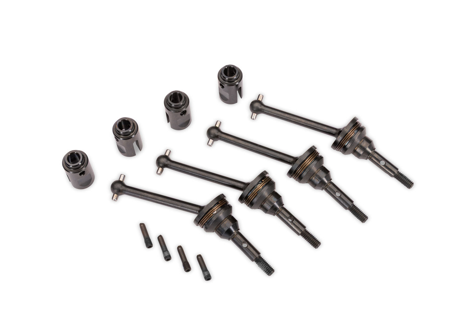 Steel CV Driveshaft Assemblies & Drive Cups (4) TRAXXAS