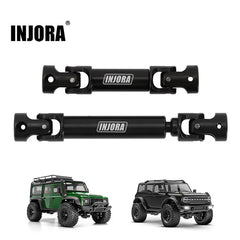 INJORA: Black Hardened Steel Drive Shafts For 1/18 TRX4M Defender Bronco (4M-50BK)