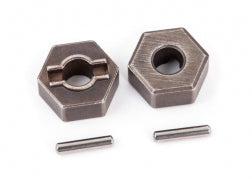 Traxxas: Wheel hubs, hex (steel) (2)/ axle pins (2) (1654R) TRAXXAS