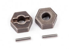 Traxxas: Wheel hubs, hex (steel) (2)/ axle pins (2) (1654R) TRAXXAS