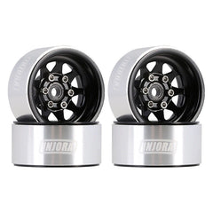 INJORA 1.0" Negative Offset 3.78mm Deep Dish Stamped Steel Wheel Rims for 1/24 RC Crawlers (4) (W1004)