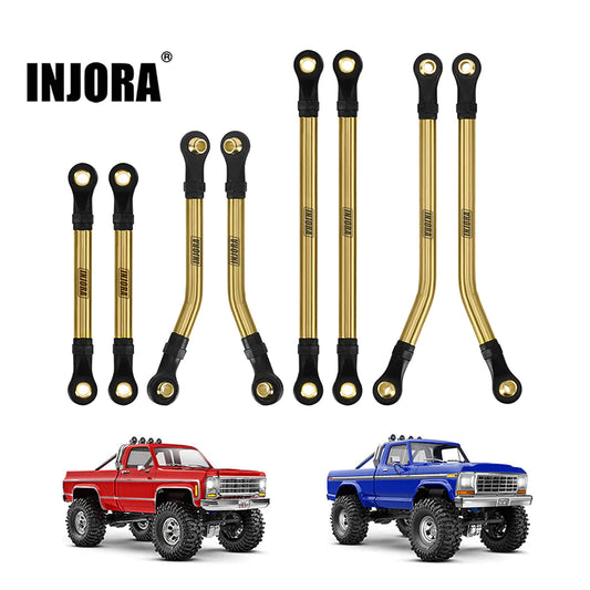 INJORA: 8PCS Brass High Clearance Links Set For 1/18 TRX4M High Trail K10 F150 (4M-77)