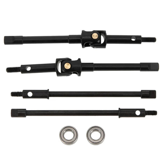 MEUS Racing Universal Joint Drive Shaft Cross Knot CVD Drive Kit for SCX24 Stock Straight Axles C10 JEEP Heli Direct