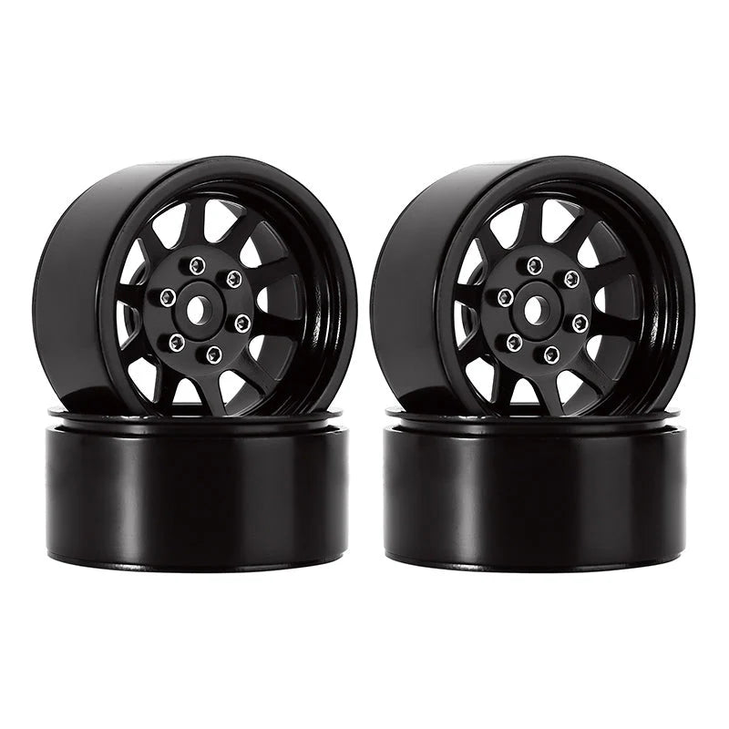 INJORA 1.9" 10-spoke Stamped Steel Wheels for 1/10 RC Crawlers INJORA
