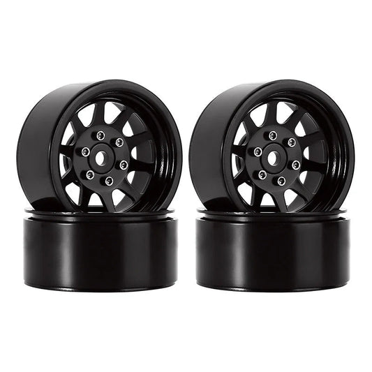 INJORA 1.9" 10-spoke Stamped Steel Wheels for 1/10 RC Crawlers INJORA